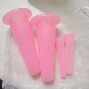 Brand New- Set of Pink Silicone Cupping Therapy Cups
